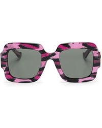 Gucci - Double-G Oversize-Frame Sunglasses - Lyst