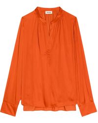Zadig & Voltaire - Tink Satin Blouse - Lyst