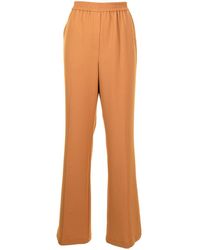 GOODIOUS Slit-cuff Twill Pants - Brown