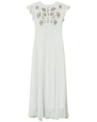 Twinset - Bead-Embellished Ruffled Dress - Lyst
