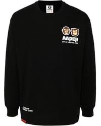 Aape By A Bathing Ape - Logo-Patch Long-Sleeved T-Shirt - Lyst