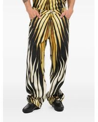 Roberto Cavalli - Hose mit Flammen-Print - Lyst