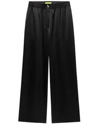 Shanghai Tang - Wide-Leg Mulberry Silk Trousers - Lyst