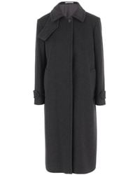 Tagliatore - Button-Fastening Cashmere Coat - Lyst