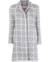 Thom Browne - Abrigo Con Aplique De Ganchillo - Lyst