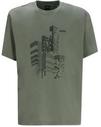 BOSS - T-Shirt Met Grafische Print - Lyst