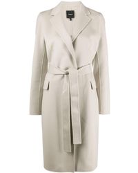 Theory Long-sleeved Belted Coat - Multicolour