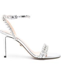 Mach & Mach - Audrey 95mm Crystal-embellished Sandals - Lyst