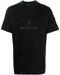 Moncler - Logo-print short-sleeved T-shirt - Lyst
