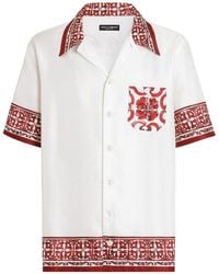 Dolce & Gabbana - Overhemd Met Majolica-Print En Jacquard - Lyst