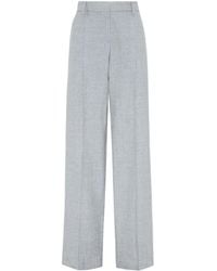 Brunello Cucinelli - Pleated Wide-Leg Trousers - Lyst
