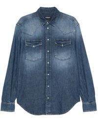 Dondup - Faded-Effect Western-Yoke Shirt - Lyst