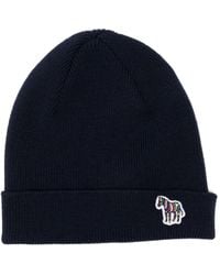 Paul Smith - Zebra-Appliqué Wool Beanie - Lyst