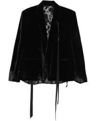Ann Demeulemeester - Floral-Devoré Velvet Jacket - Lyst