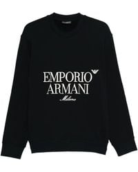 Emporio Armani - Logo Cotton Sweatshirt - Lyst