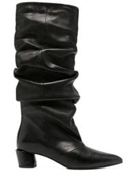 Liska - Slouchy Leather Boots - Lyst