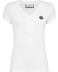 Philipp Plein - Logo-Appliquéd Cotton T-Shirt - Lyst