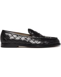 SCAROSSO - Woven-Leather Loafers - Lyst
