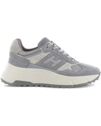 Hogan - Lace-Up Suede Sneakers - Lyst