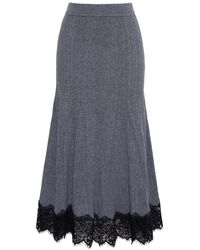 Cara Cara - Parisa Lace-Trim Midi Skirt - Lyst