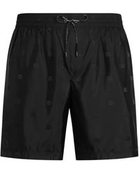 Dolce & Gabbana - Logo-Pattern Swim Shorts - Lyst