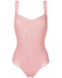 Amir Slama - Gingham-Check Pattern Swimsuit - Lyst