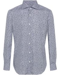 Barba Napoli - Floral-Print Cotton Shirt - Lyst