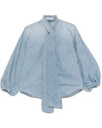 Zimmermann - Indra Tie-Neck Blouse - Lyst