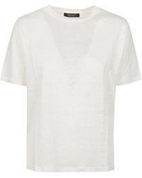 Aragona - Linen Round-Neck T-Shirt - Lyst