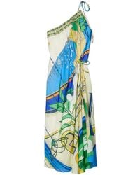 Tory Burch - Printed One-Shoulder Dress - Lyst