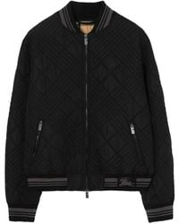 Burberry - Micro Check-Stitch Rakewood Bomber Jacket - Lyst