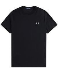 Fred Perry - T-Shirt mit Logo-Stickerei - Lyst