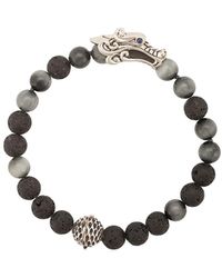 John Hardy - Silver And Sapphire Legends Naga Mixed Bead Bracelet With Station - Lyst