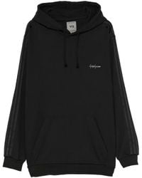 Yohji Yamamoto - Y-3 Kuro Three-Stripes Hoodie - Lyst