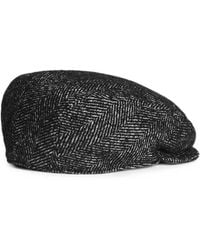Dolce & Gabbana - Casquette Plate En Laine À Motif Chevrons - Lyst