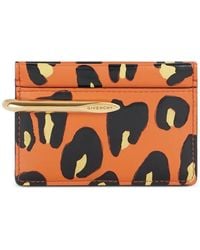 Givenchy - Pinch Leren Pasjeshouder Met Luipaard-Print - Lyst