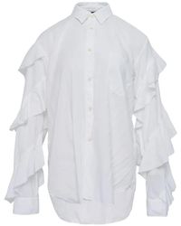 COMME DES GARÇON BLACK - Ruffled-Sleeve Shirt - Lyst