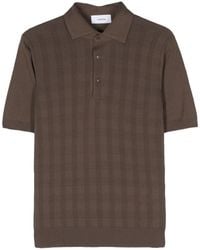 Lardini - Check-pattern Polo Shirt - Lyst