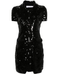 Self-Portrait - Sequin-embellished Knitted Minidress - Lyst