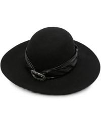 Ermanno Scervino - Crystal-Embellished Wide-Brim Hat - Lyst
