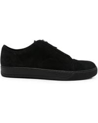 Lanvin - Front-Zip Suede Sneakers - Lyst