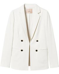 Twinset - Jewelled-Buttons Double-Breasted Blazer - Lyst