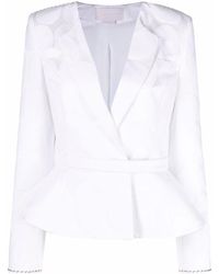 Genny - Peplum-Hem Single-Breasted Blazer - Lyst