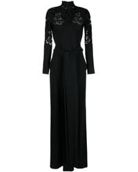 Elie Saab - Guipure-Lace High-Neck Jumpsuit - Lyst