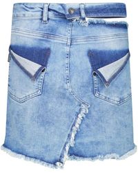 OTTOLINGER - Reversed Denim Mini Skirt - Lyst