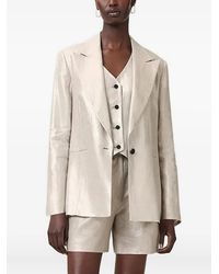 AllSaints - Averie Metallic-Effect Blazer - Lyst