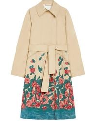 Weekend by Maxmara - Floral-Print Belted Trench Coat - Lyst