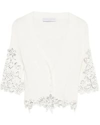 Ermanno Scervino - Lace Cotton Cardigan - Lyst