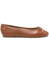 Ralph Lauren - Leather Ballerina Shoes - Lyst