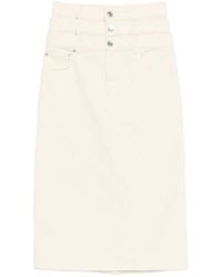 Viktor & Rolf - Falda Midi Vaquera Con Triple Capa - Lyst